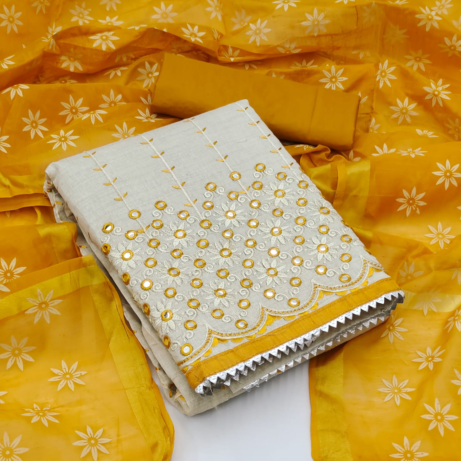Sc 5069 Latest Designer Fancy Festive Wear Heavy Cotton Dress Material Collection